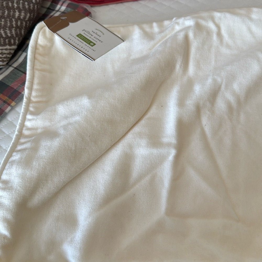 Pottery Barn Velvet Pillow Cover 12 x 24” NEW